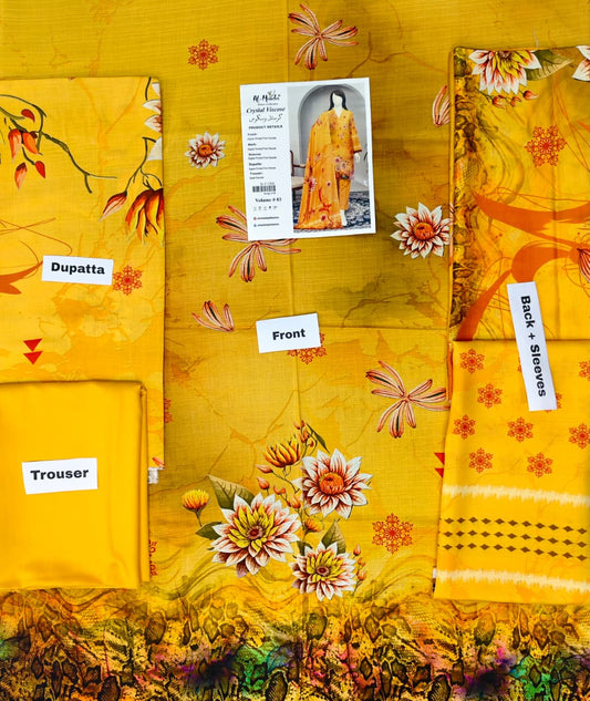 Printed Viscose Unstitched 3 Piece - 12040309