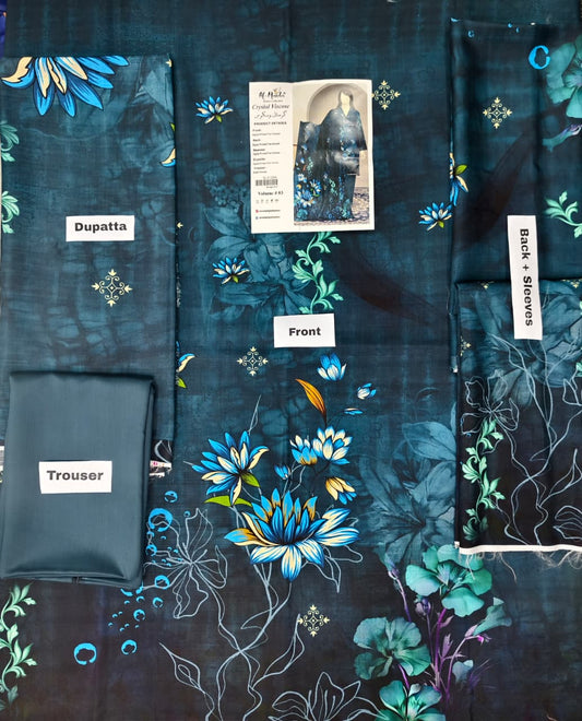 Printed Viscose Unstitched 3 Piece - 12040307