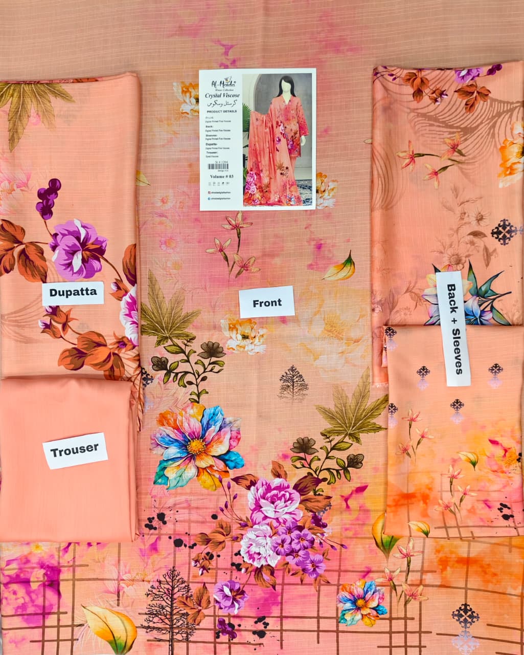 Printed Viscose Unstitched 3 Piece - 12040301