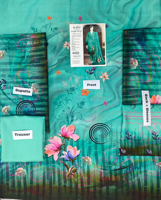 Printed Viscose Unstitched 3 Piece - 12040302