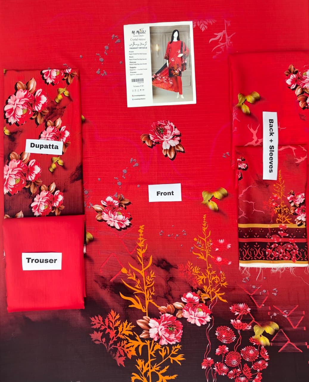 Printed Viscose Unstitched 3 Piece - 12040310