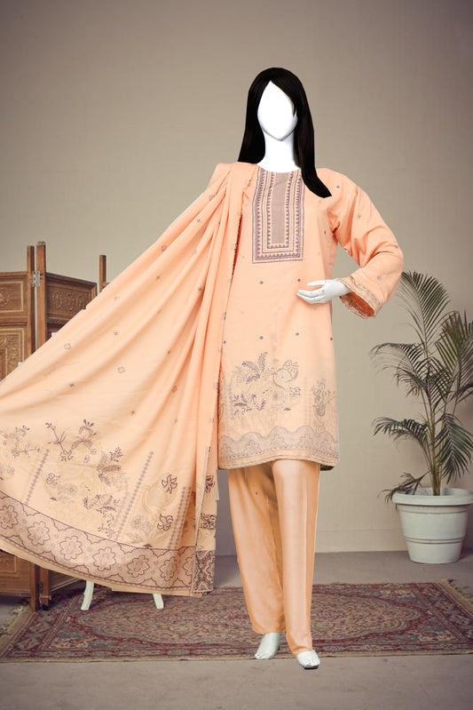 Jayqard karandi Unstitched 3 Piece - 12030205