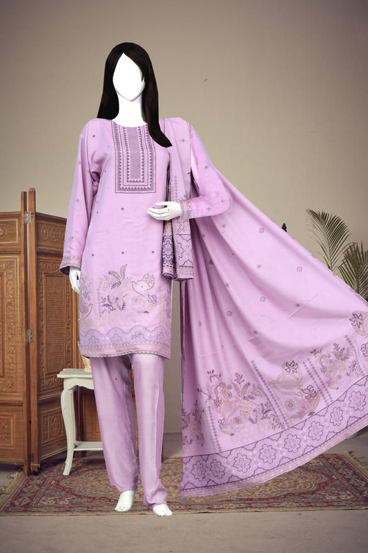 Jayqard karandi Unstitched 3 Piece - 12030204