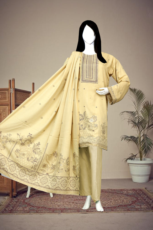 Jayqard karandi Unstitched 3 Piece - 12030203