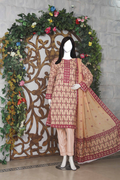 Mushk Lawn 3 piece Suit