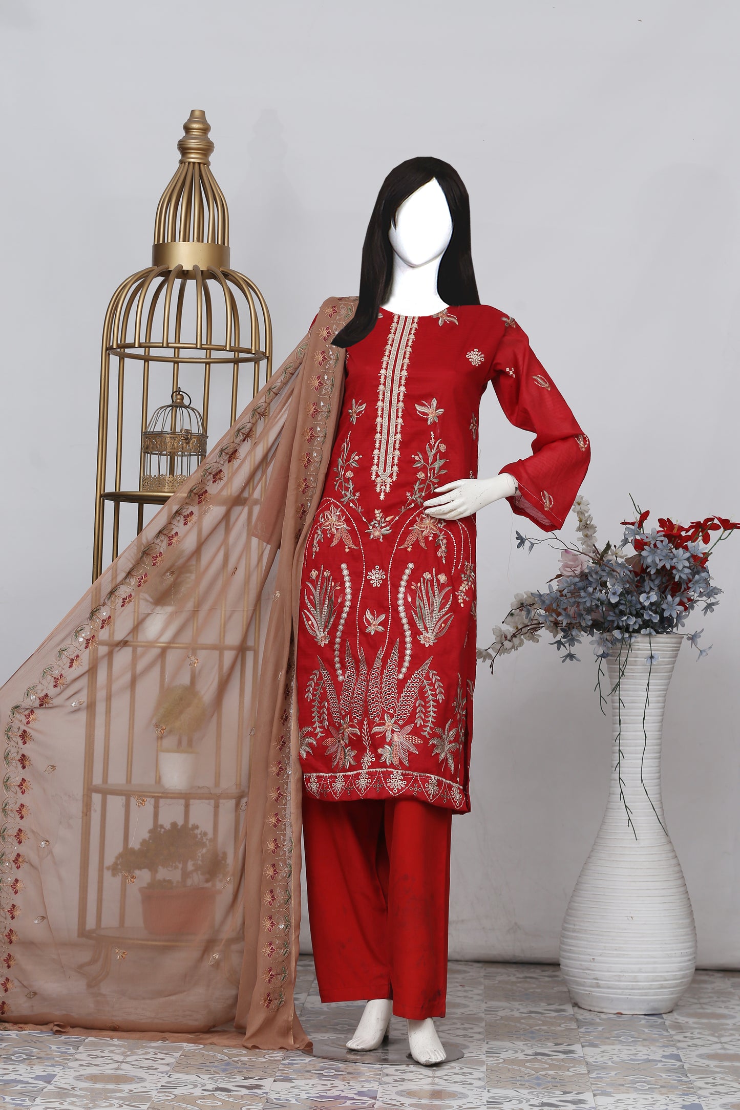 Crimson Embroidered Lawn 2 Three piece Suit