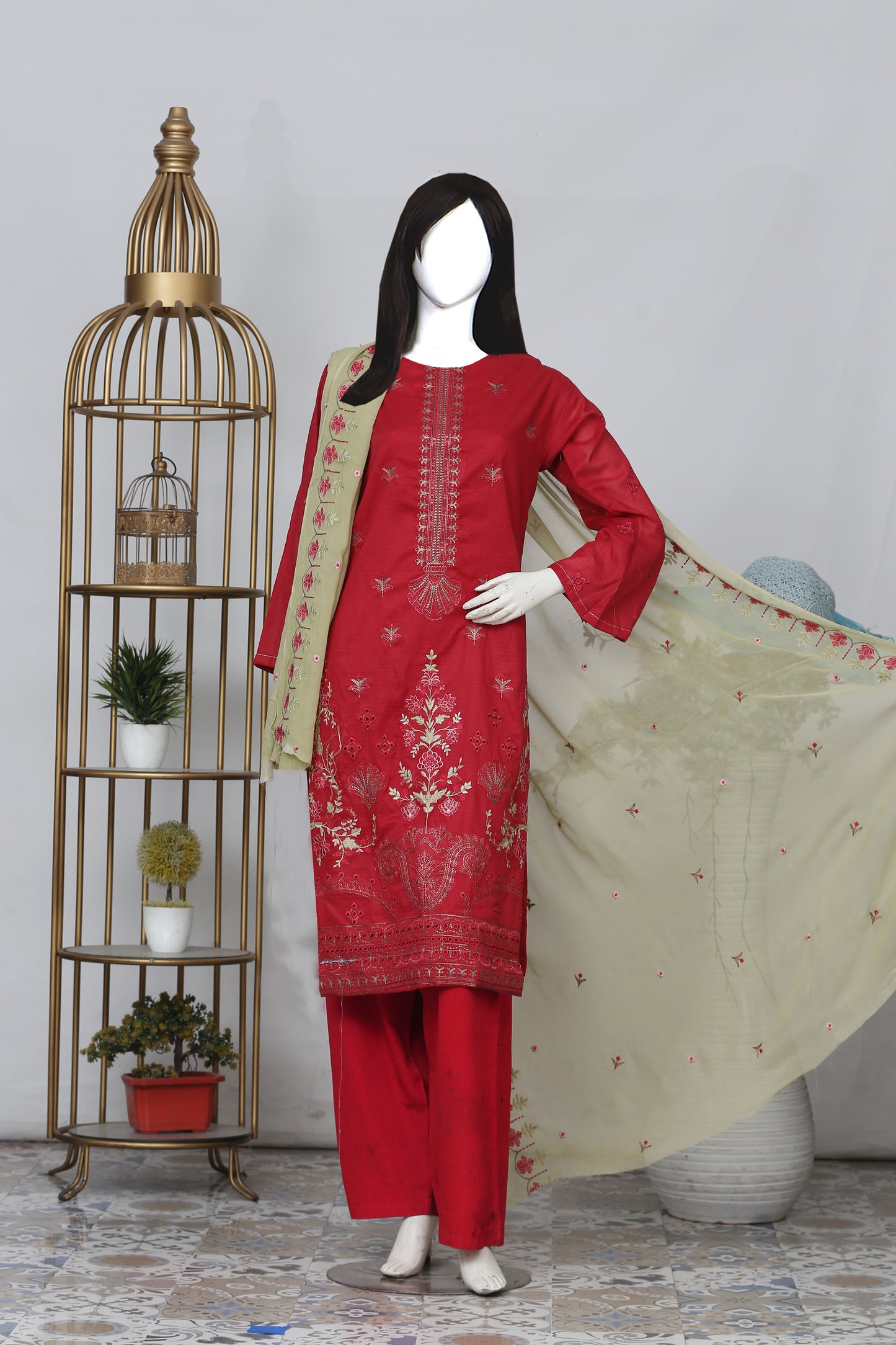 Crimson Embroidered Lawn 2 Three Piece Suit