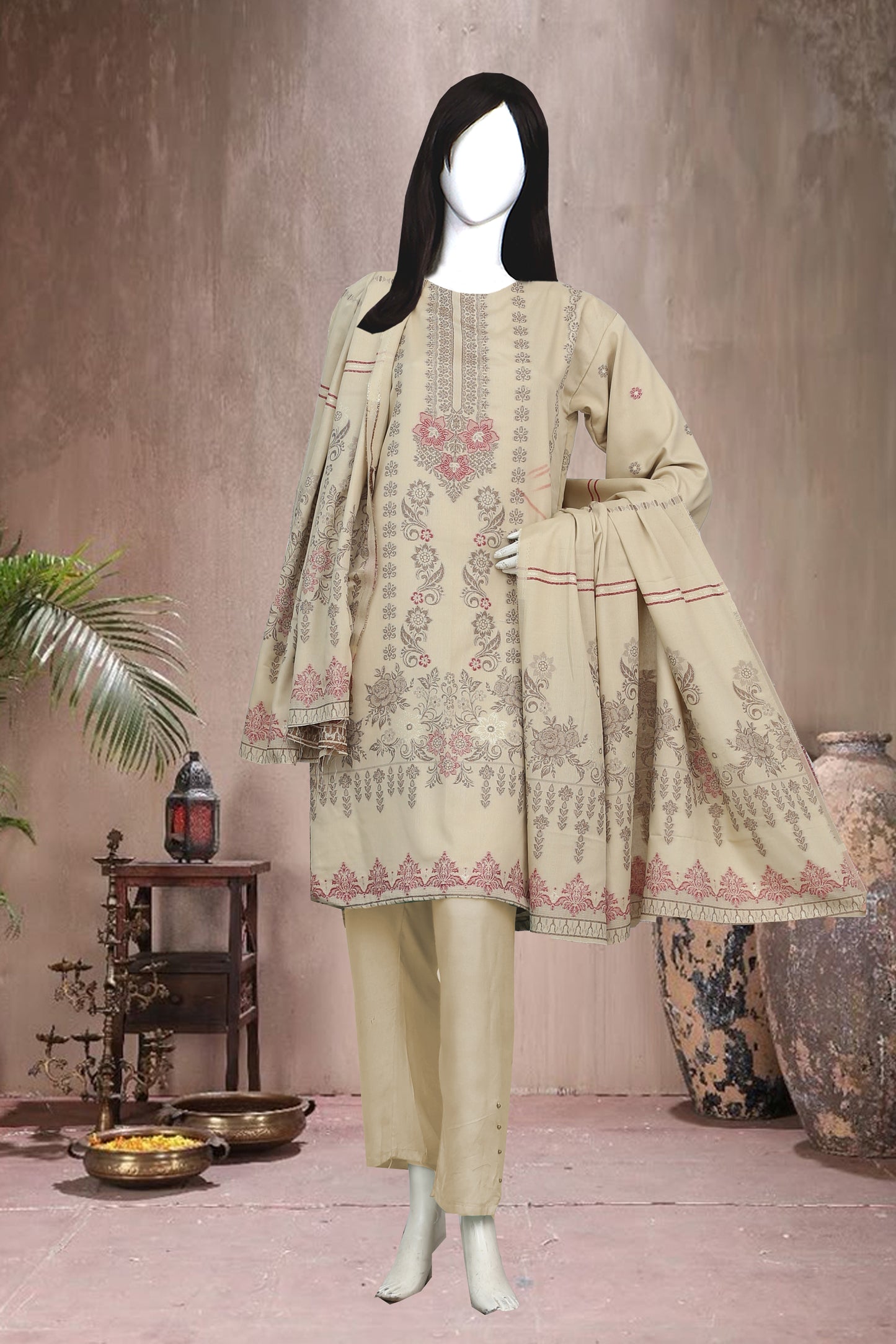 Jayqard Karandi Unstitched 3 Piece - 12030102