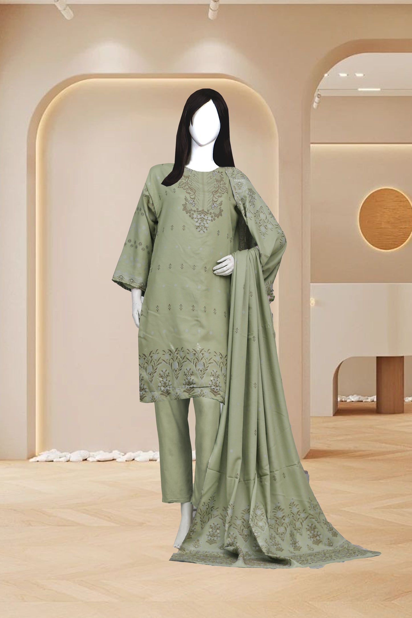 Jayqard karandi Unstitched 3 Piece - 1203c0301