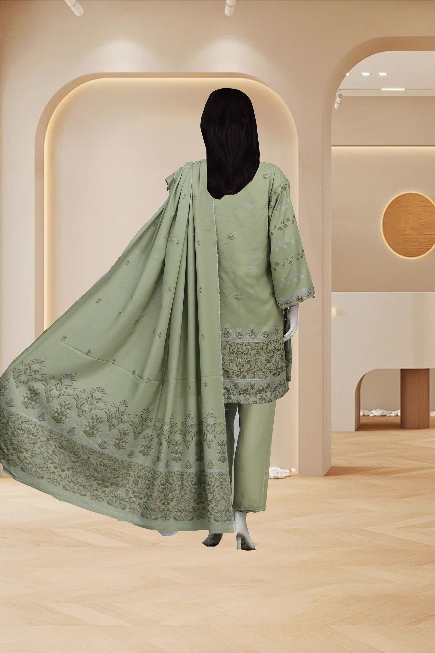 Jayqard karandi Unstitched 3 Piece - 1203c0301