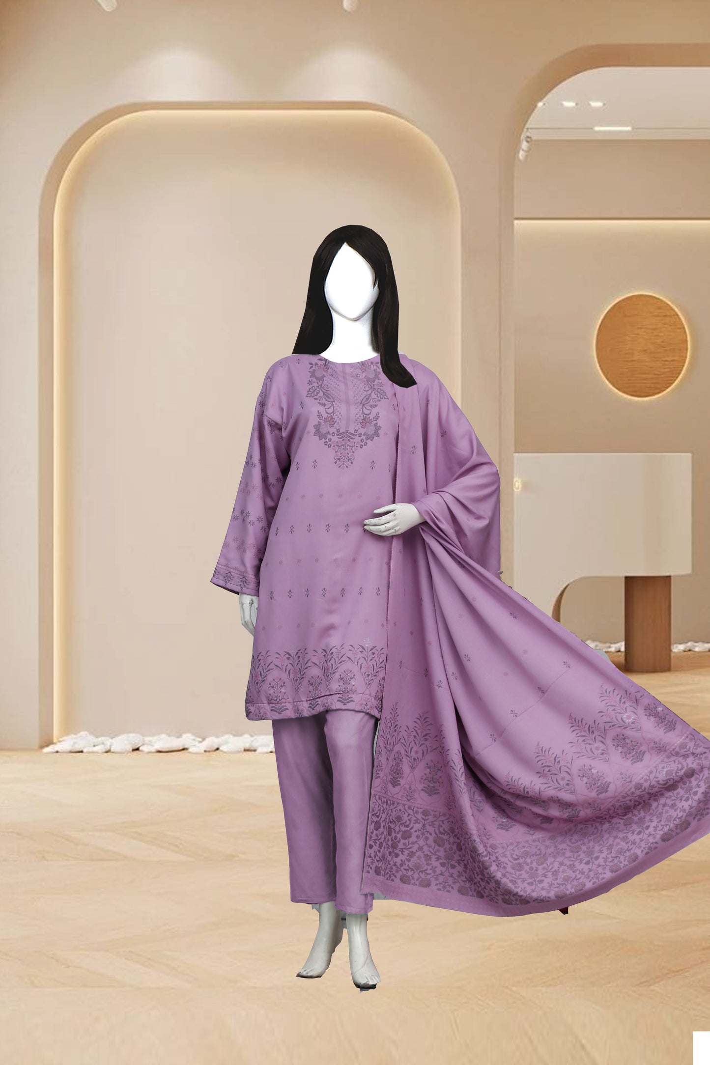 Jayqard karandi Unstitched 3 Piece - 1203c0304