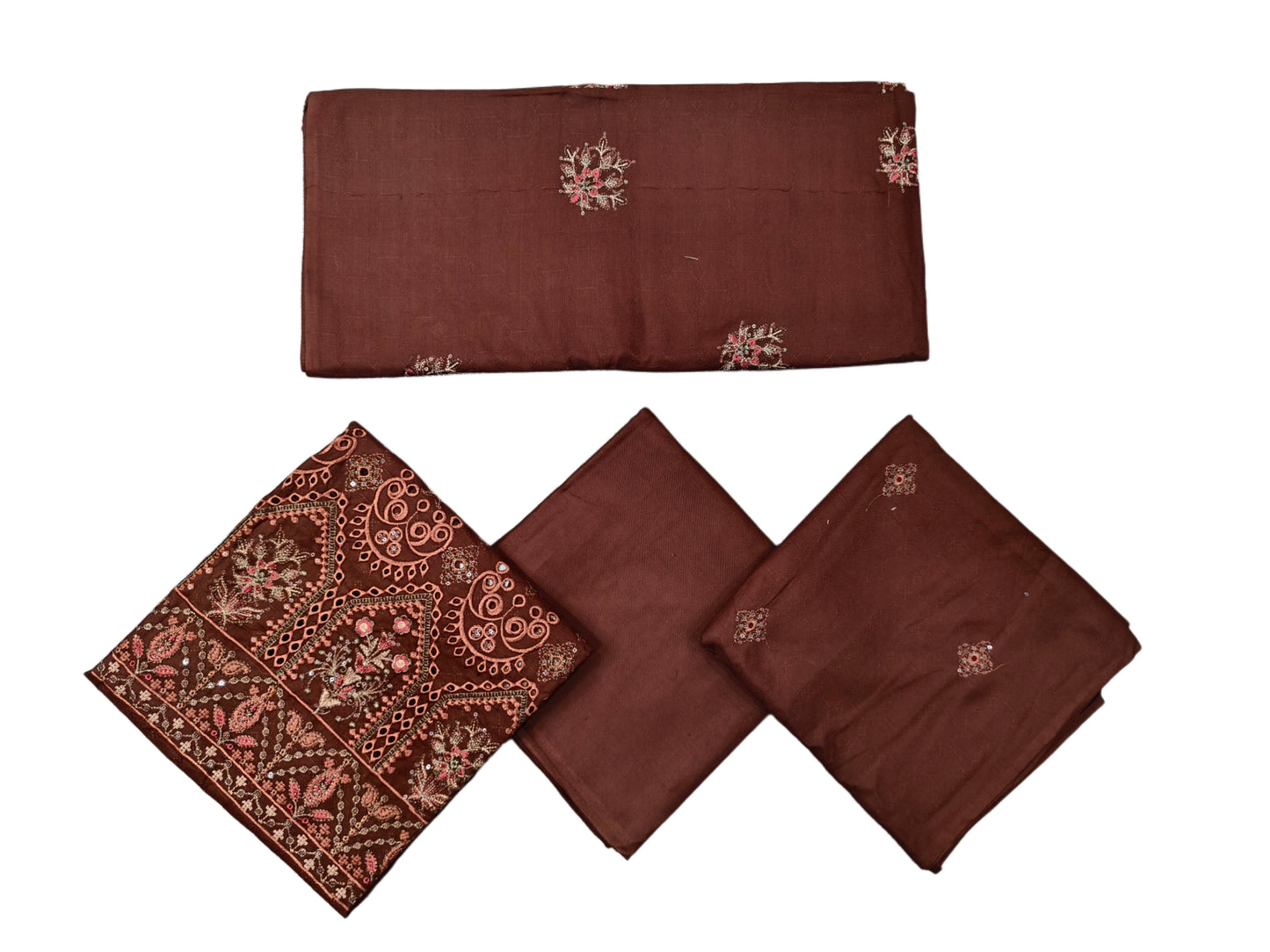 Embroidered Dhanak Unstitched 3 Piece