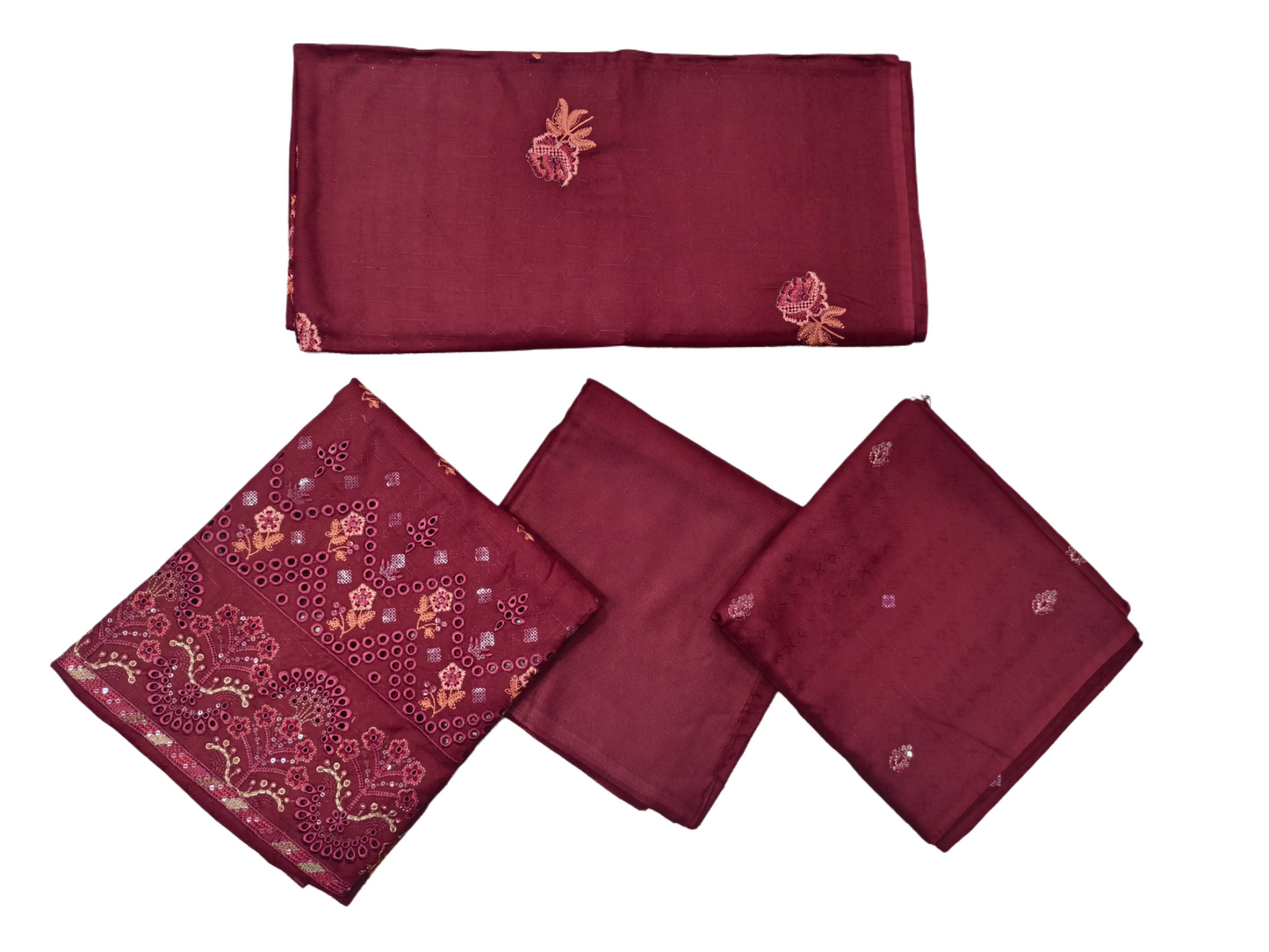 Embroidered Dhanak Unstitched 3 Piece