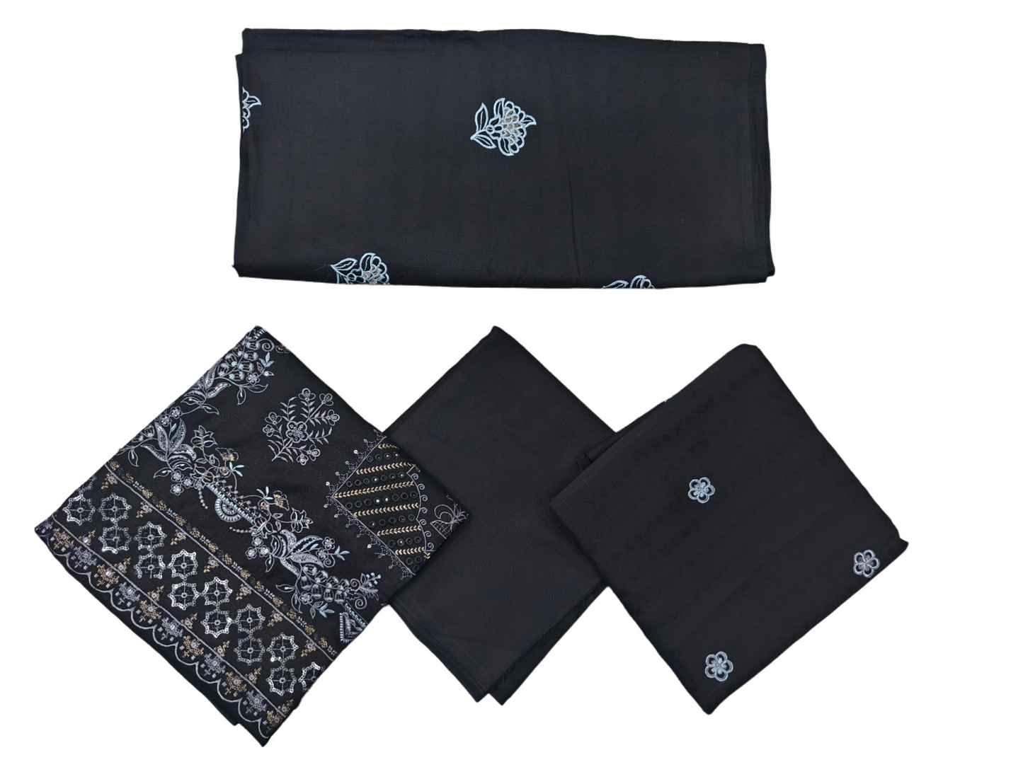 Embroidered Dhanak Unstitched 3 Piece