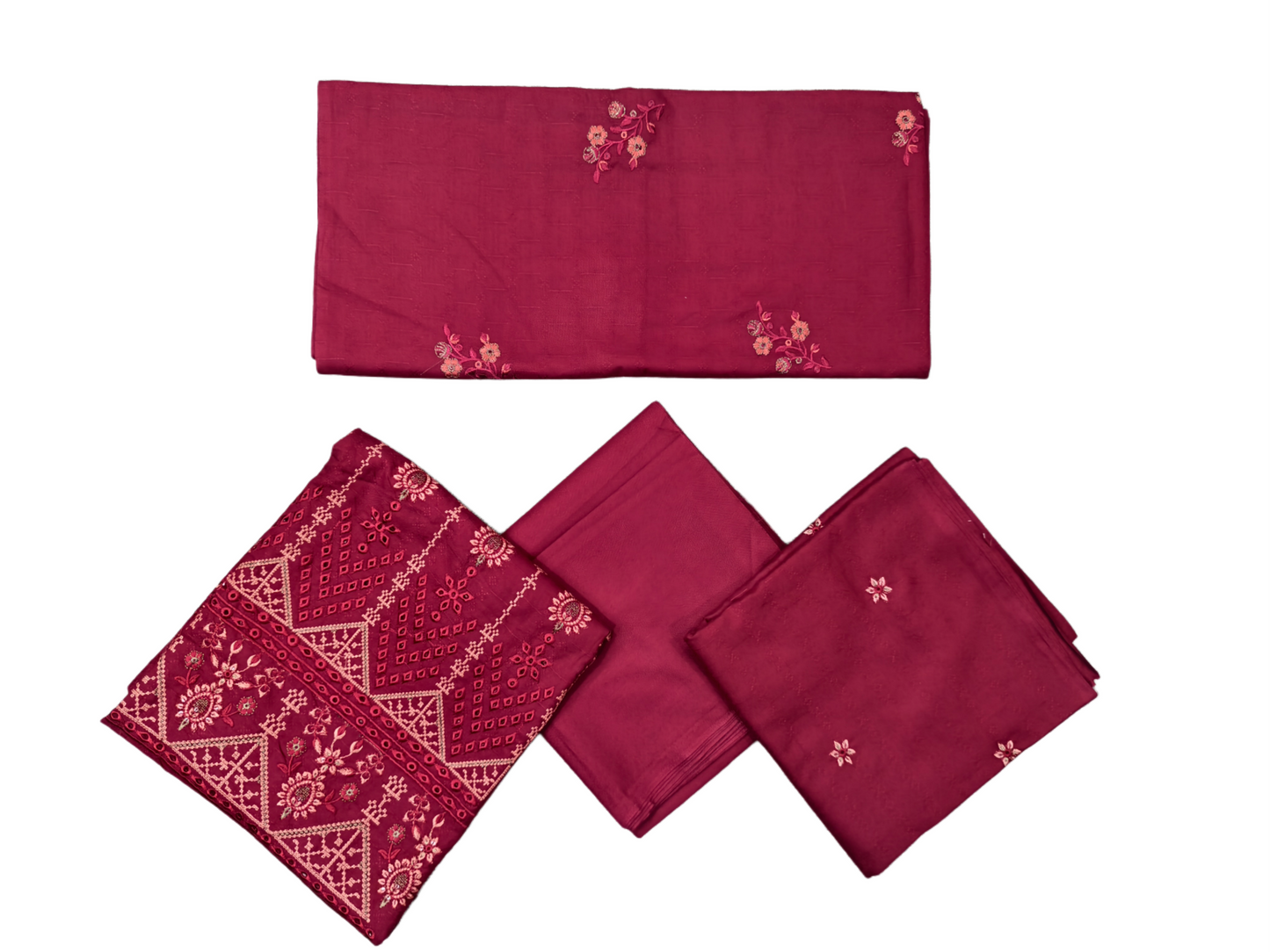 Embroidered Dhanak Unstitched 3 Piece
