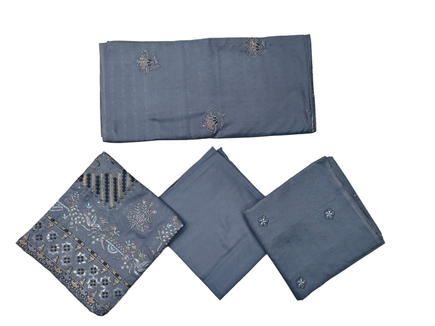 Embroidered Dhanak Unstitched 3 Piece