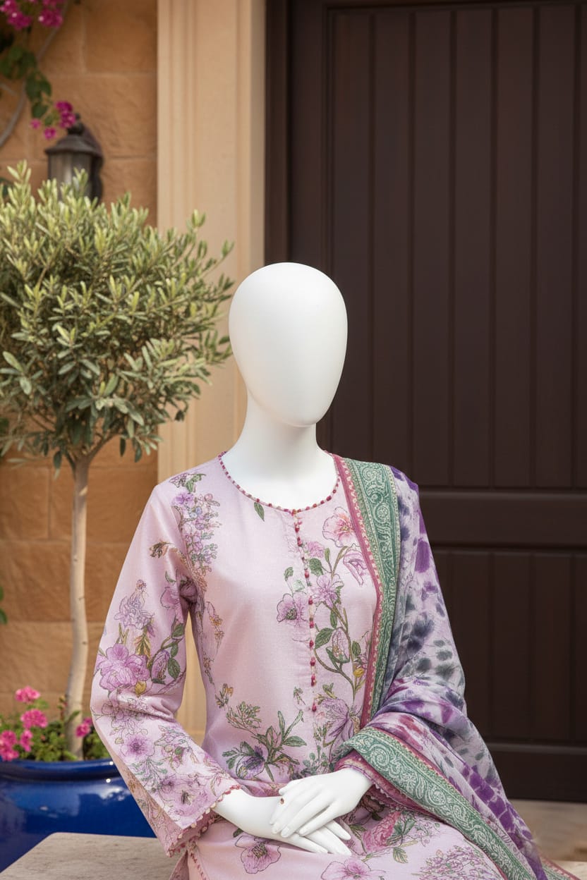 Printed Lawn Unstitched 3 Piece - 12020204