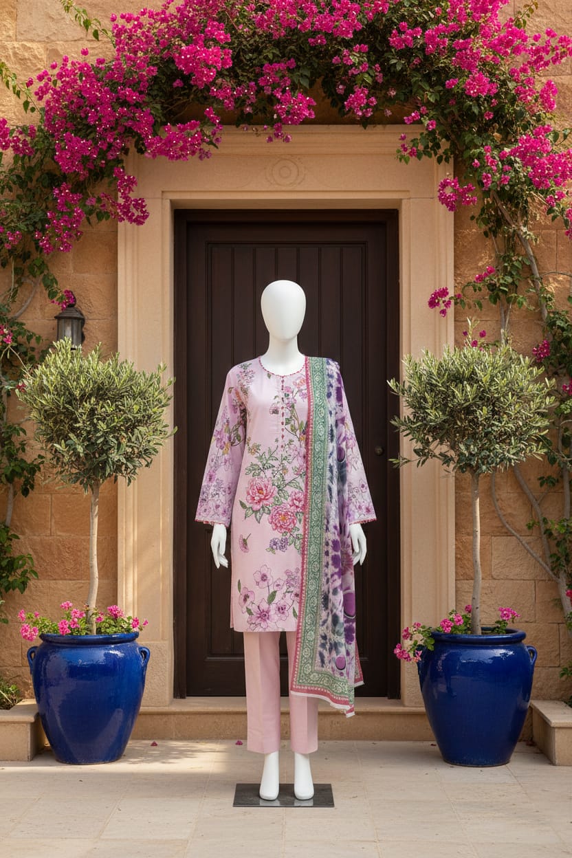 Printed Lawn Unstitched 3 Piece - 12020204