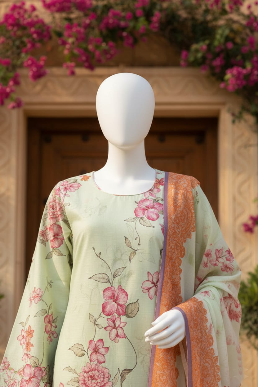 Printed Lawn Unstitched 3 Piece - 12020205