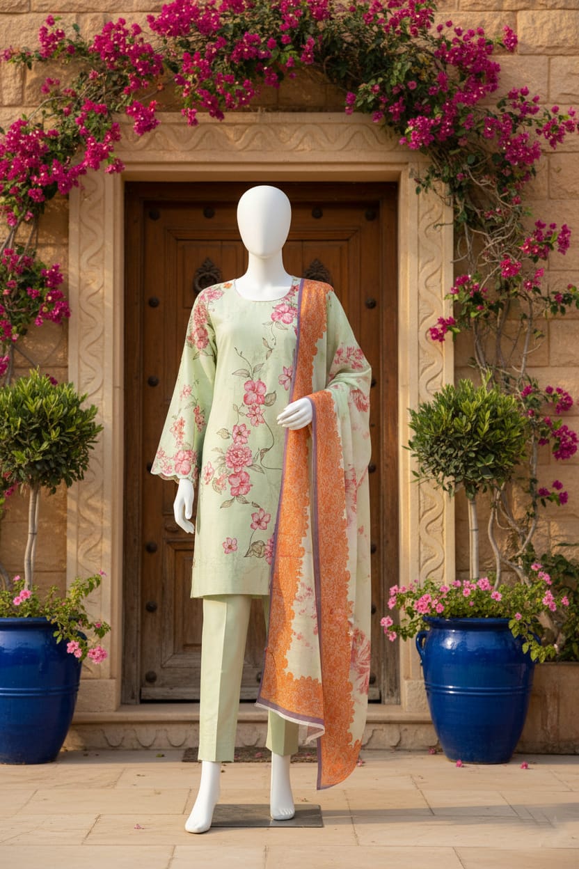 Printed Lawn Unstitched 3 Piece - 12020205
