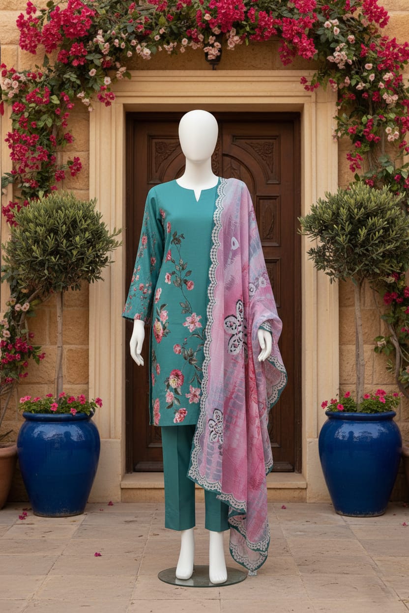 Printed Lawn Unstitched 3 Piece - 12020206