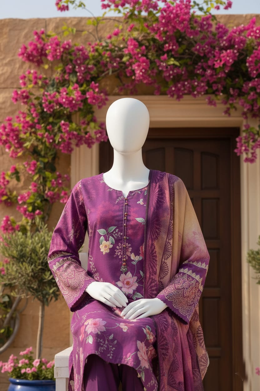 Printed Lawn Unstitched 3 Piece - 12020207