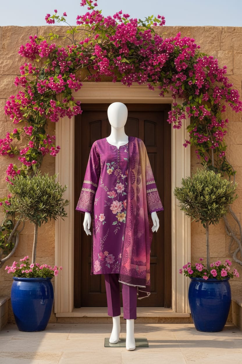 Printed Lawn Unstitched 3 Piece - 12020207