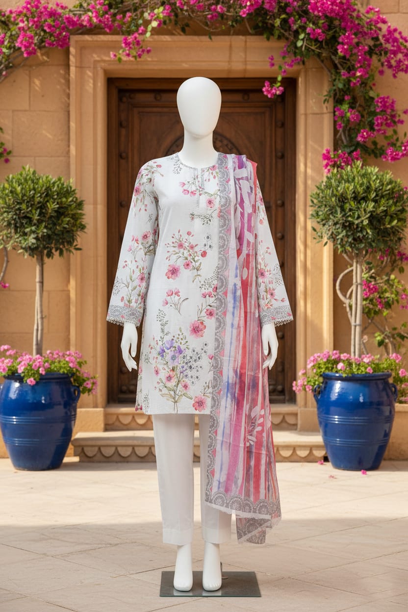 Printed Lawn Unstitched 3 Piece - 12020209