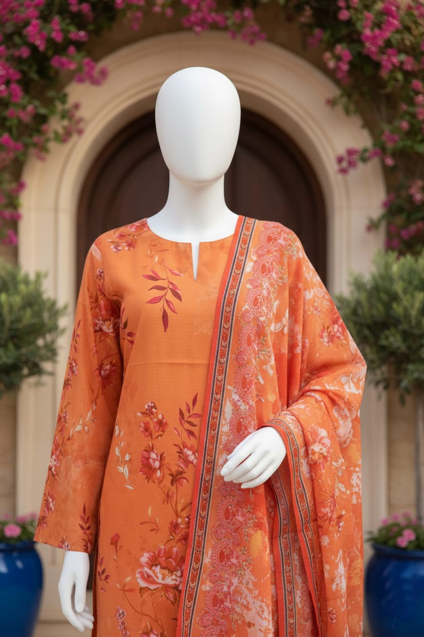 Printed Lawn Unstitched 3 Piece - 12020210