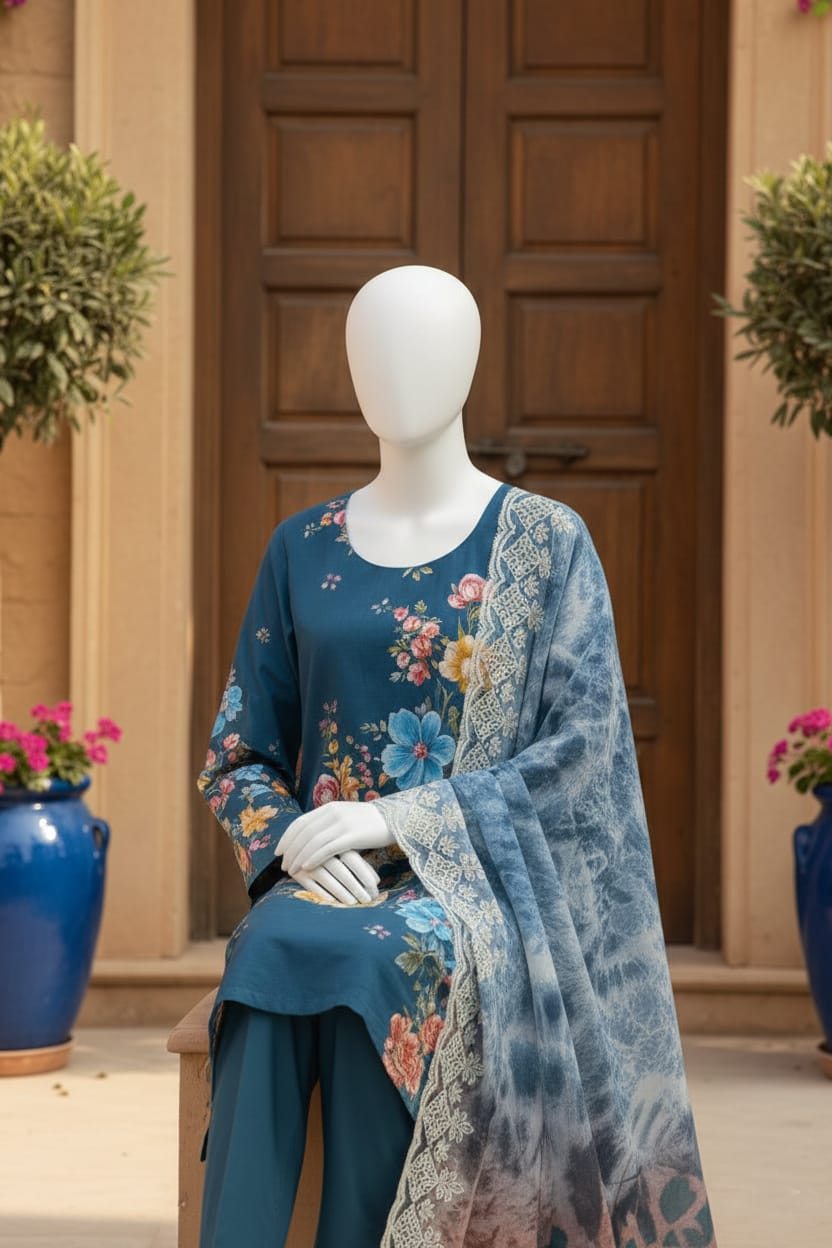 Printed Lawn Unstitched 3 Piece - 12020211