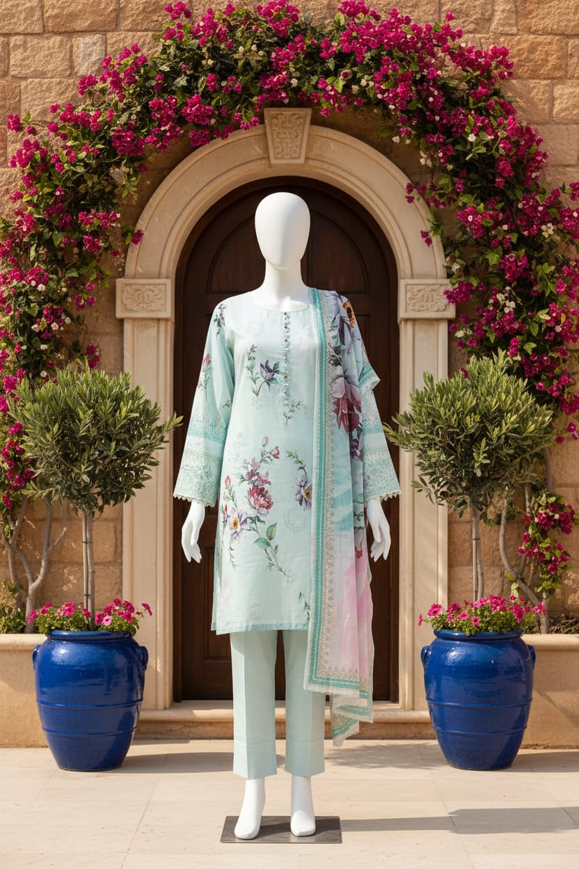 Printed Lawn Unstitched 3 Piece - 12020201