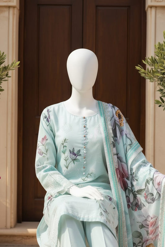 Printed Lawn Unstitched 3 Piece - 12020201