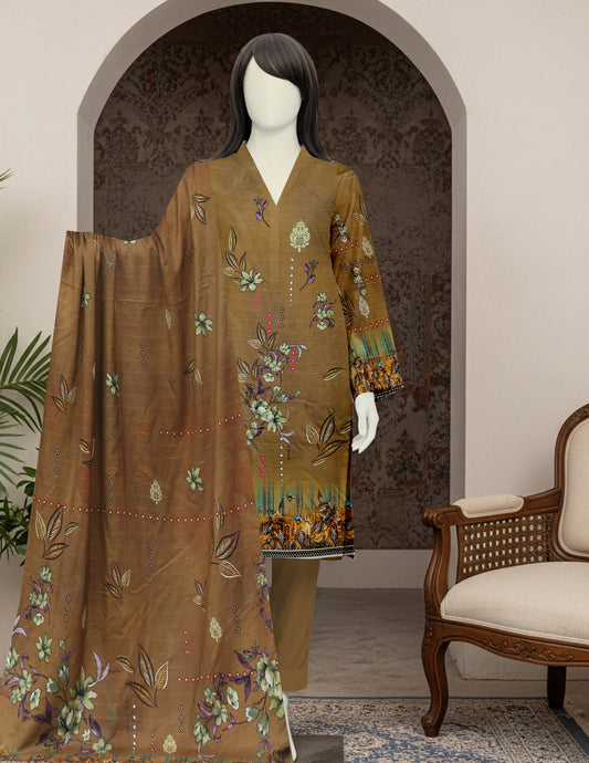 Premium Fancy Viscose Unstitched 3 Piece - 12070103